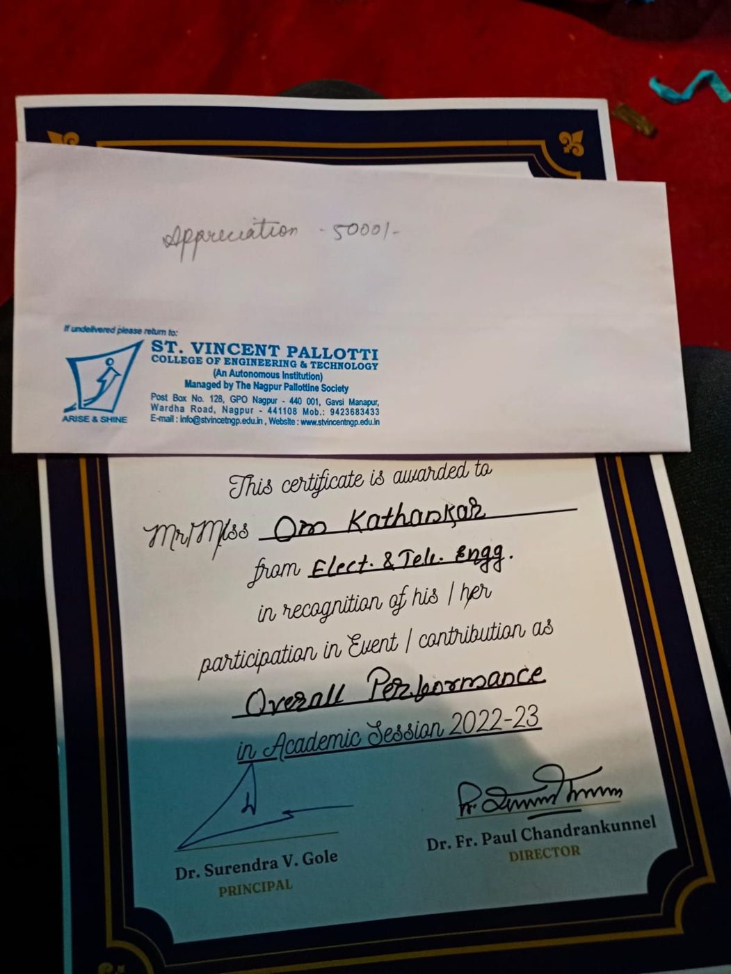 Student of the Year — Engineering, Batch 2023